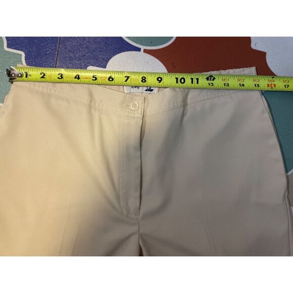 Coral Bay Golf Tan Flat Front Elastic Back Shorts Sz S - Picture 6 of 9